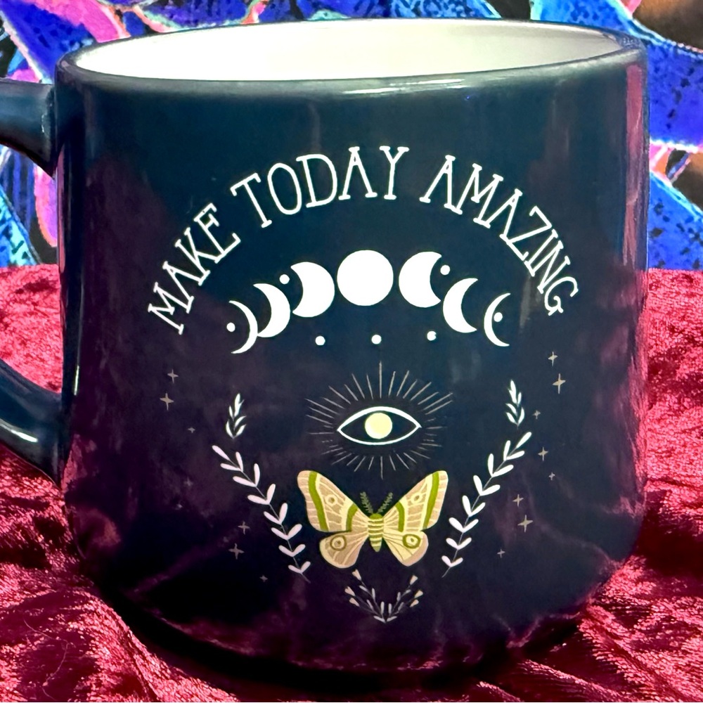 Celestial Moon Moth Witchy Halloween Goth Mug Make Today Amazing 🌛🌕🌜 ✨